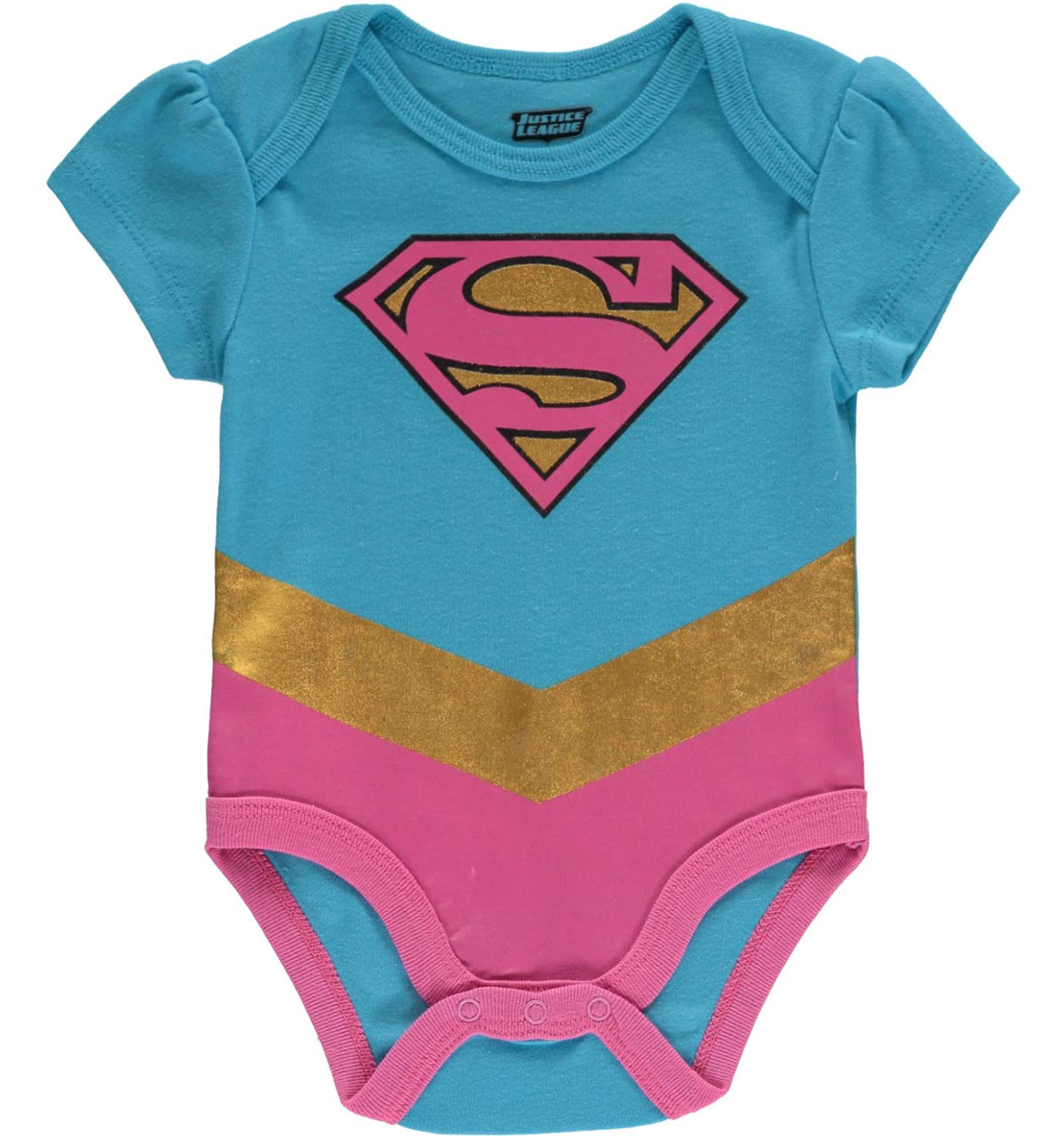 DC Comics Justice League Baby Girls Bodysuit 5-Pack - Baby Girl Clothes (Multi, 12M)