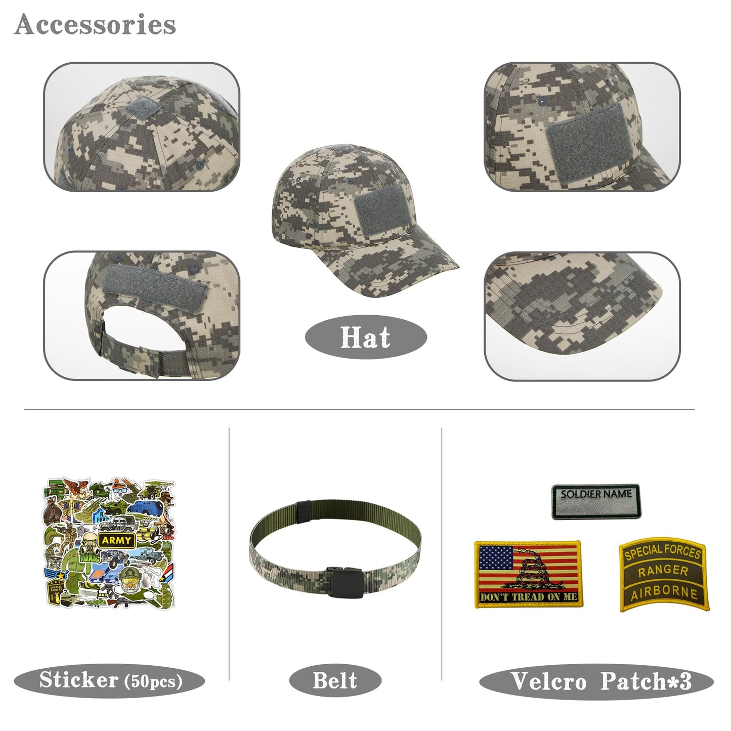 Kosgraiy Kid Army Costume,Kid Deluxe Soldier Costume,Military Outfit Boy and Girl,Army Camouflage Uniform for Children,S/4-6Years