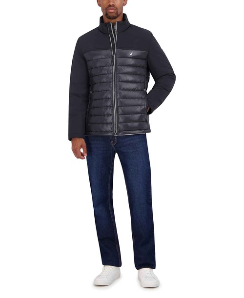 Nautica Men's Lightweight Softshell Jacket – Bonded Fleece Lining, Regular, Big & Tall Sizes, Pitch, Small