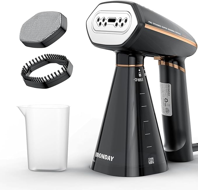 Travel Steamer for Clothes,25s Fast Heat-up,2 Steam Levels,1200W Garment Steamer,350ml Detachable Water Tank,Auto Shutoff,Portable Foldable Handheld Fabric Wrinkle Remover (120V Only)
