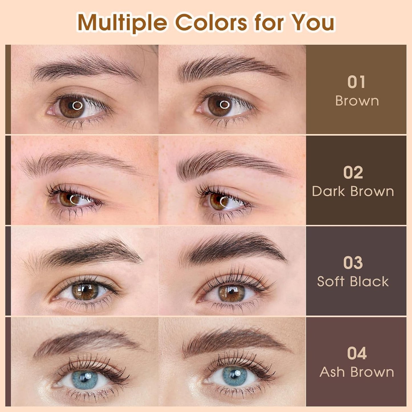 Microblading Brow-Fection Brow Eyebrow Pencil – Angled Brush Tip, Wild Natural Hair-Like Strokes, Patented Design, Long-Lasting & Smudge-Proof, for Beginners & Pros(03 Soft Black）