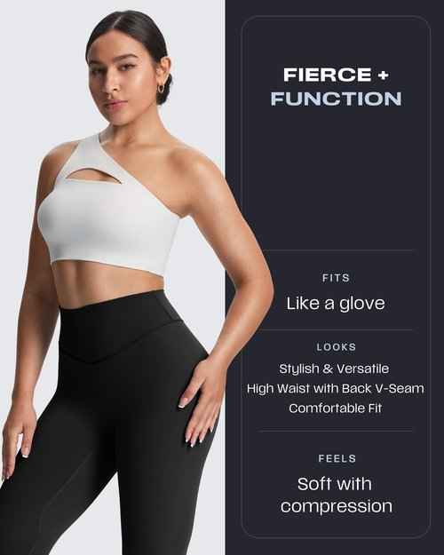 Aoxjox High Waisted Workout Leggings for Women Tummy Control Buttery Soft Yoga Metamorph Deep V Pants 26" (Black 3 Pieces Pack, Medium)