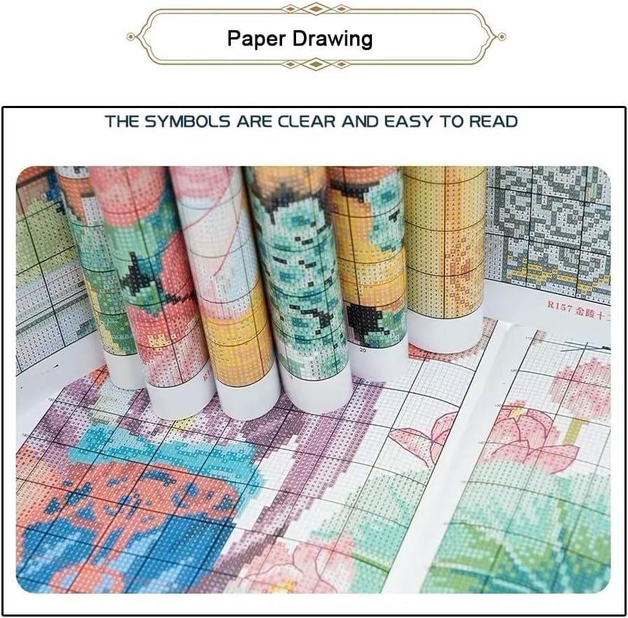 Threadhaven Cross-Stitch Kit 14CT Aida Counted Embroidery Complete Set with Fabric, Threads, Needles & Chart-Premium Beautiful Girls Design for Adults & Beginners- Little Princess 13.8''×16.5''
