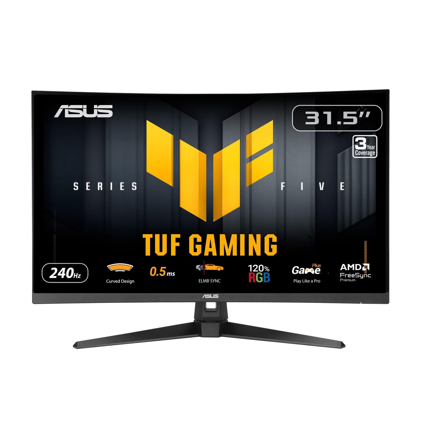 ASUS TUF Gaming Series 5 32” 1080P Curved Monitor (VG32VQM5AZ) - Full HD, 1500R, 240Hz, 0.5ms, Extreme Low Motion Blur Sync, FreeSync Premium, 120% sRGB, DisplayWidget, 3 yr Warranty