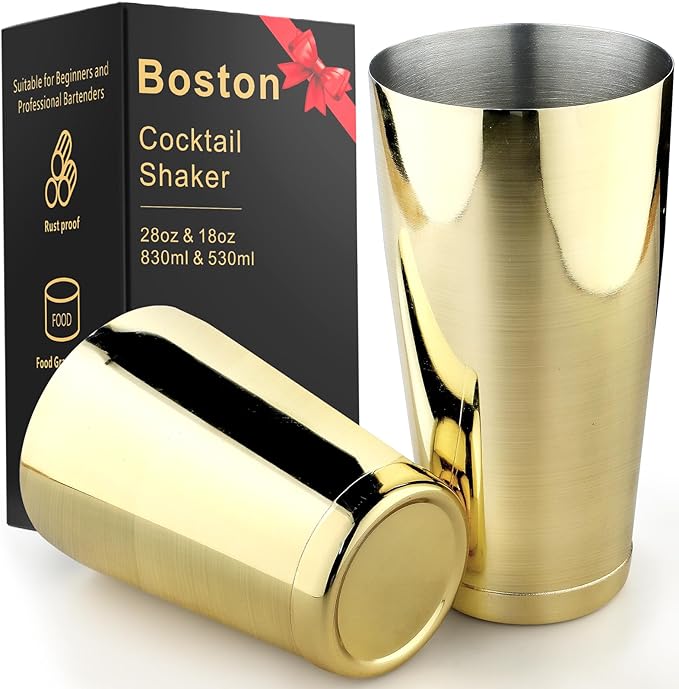 Stainless Steel Cocktail Shaker - 2 Piece 18oz & 28oz Boston Cocktail Shaker Bar Shaker Set Martini Shaker Set Bartender S...