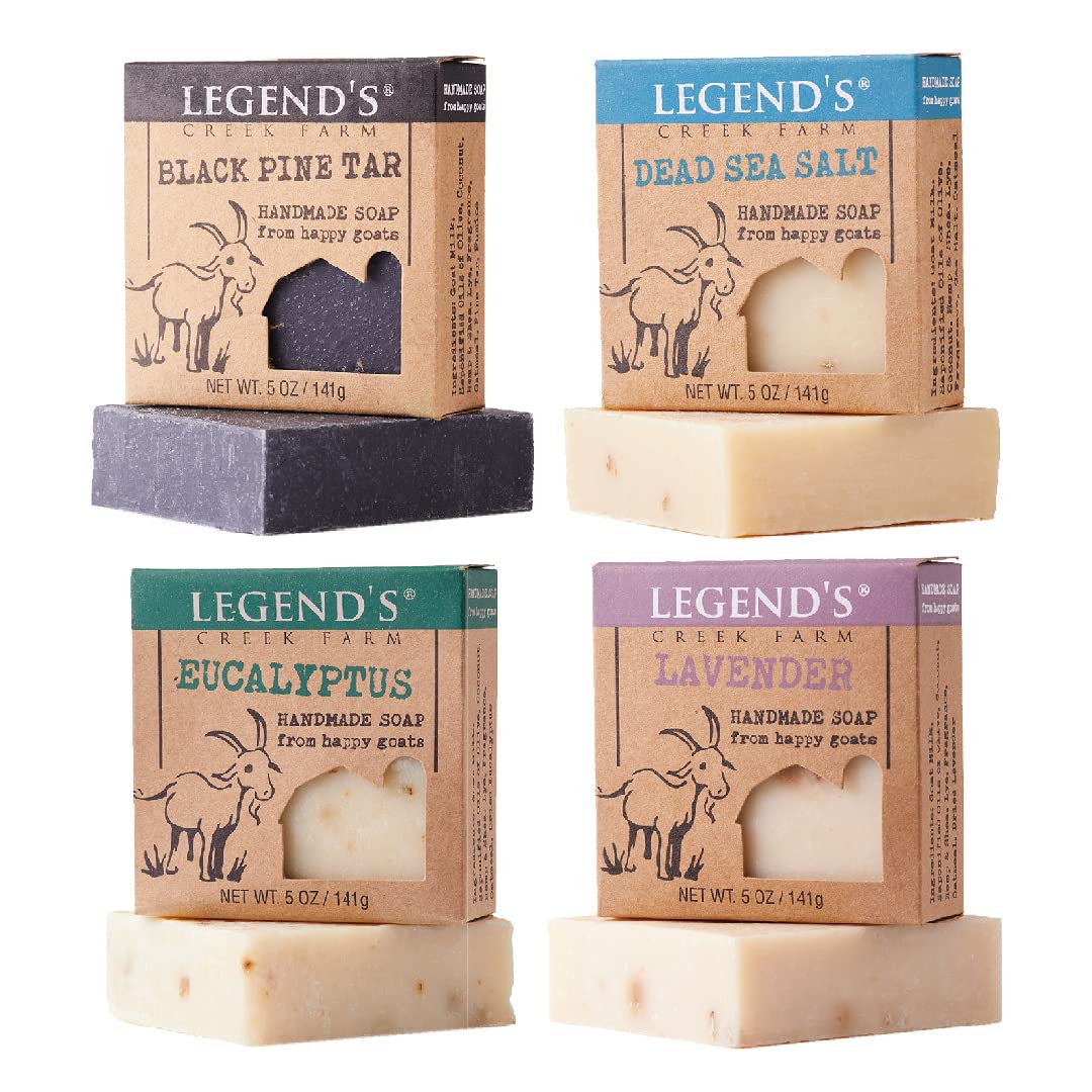 Legend's Creek Farm Goat Milk Soap - Cleansing Moisturizing Bar for Hands and Body - 5 Oz Natural Soap for Sensitive Skin, Handm