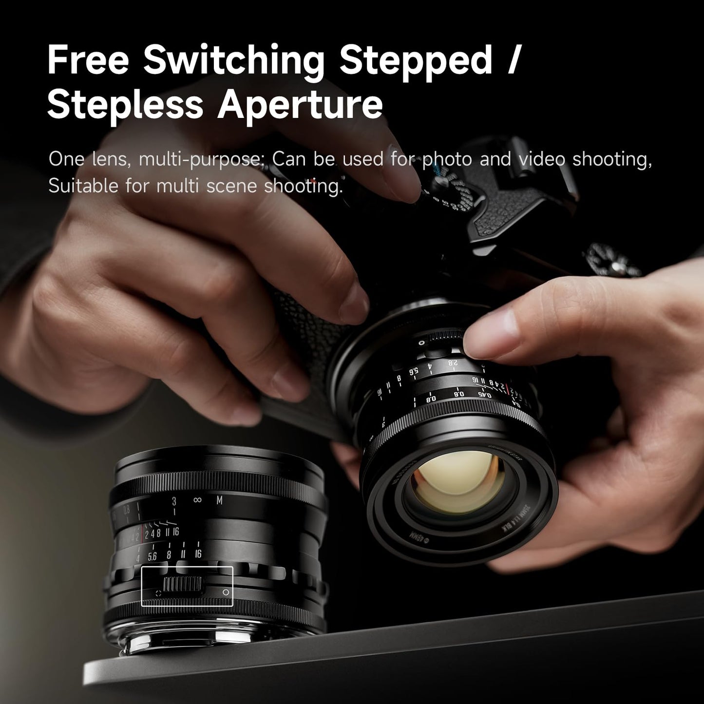 Brightin Star MF 35mm F1.4 Full-Frame Lens for Fujifilm Fuji XF Mount Mirrorless Cameras，f/1.4 Large Aperture Manual Focus Prime Lens Fit forXT5, XT4, XT30, XPRO3/1, XT200, XS10, XA7, XE4（Silver）