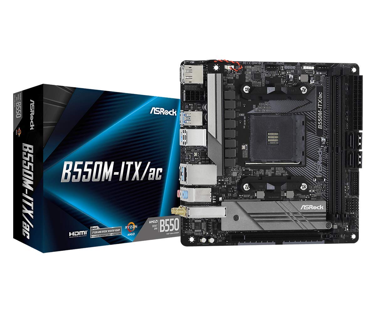 Asrock B550M-Itx/Ac Supports 3Rd Gen Amd Am4 Ryzen / Future Amd Ryzen Processors Motherboard Mini Itx