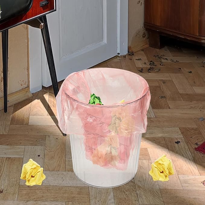 SUPVOX 100Pcs Gold Disposable Garbage Bags Thickened Corn Starch Waste Bags for Kitchen Bathroom Office Home Use Rubbish