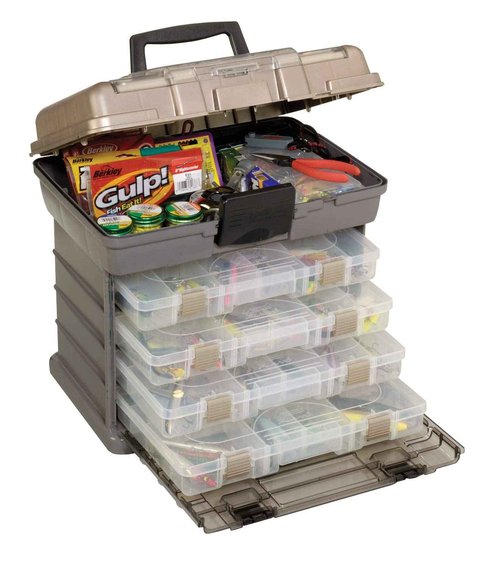 Plano 137401 By Rack System 3700 Size Tackle Box, Multi, 16" X 12" X 17.25" 6lbs & Stowaway Spinner Bait Box