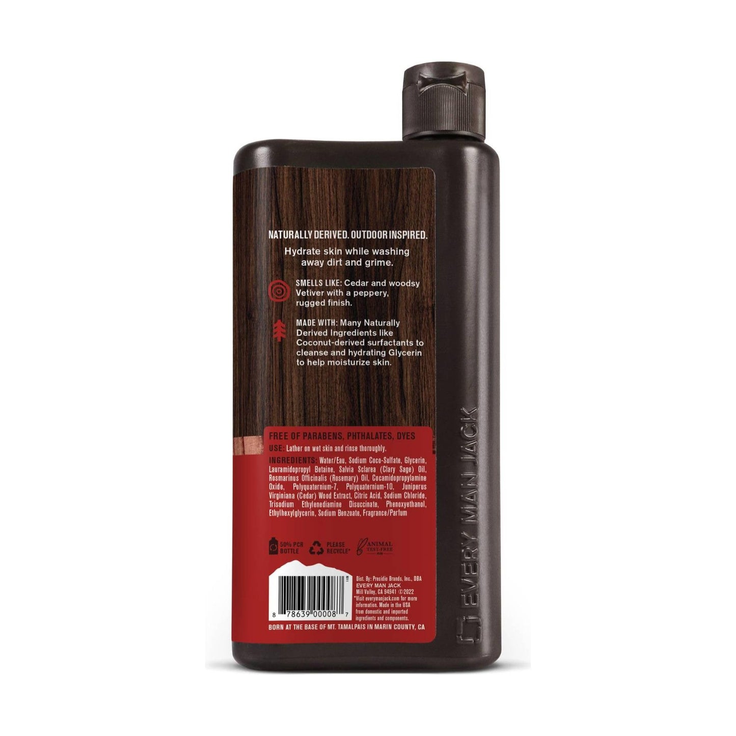 Every Man Jack Body Wash 16.9oz Cedarwood (3 Pack)