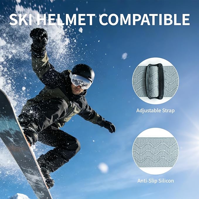 Ski Goggles for Men Women Adult & Youth, OTG Snowboard Goggles Anti Fog, Snow Goggles UV Protection Wide Vision