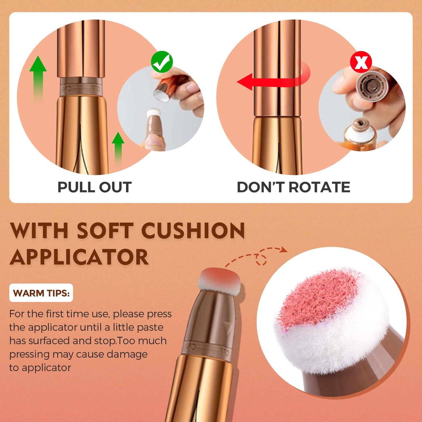 Ofanyia Highlighter Wand, Liquid Glitter Face Highlighter Stick with Cushion Applicator, Cruelty-free Silky Smooth Lightweight B