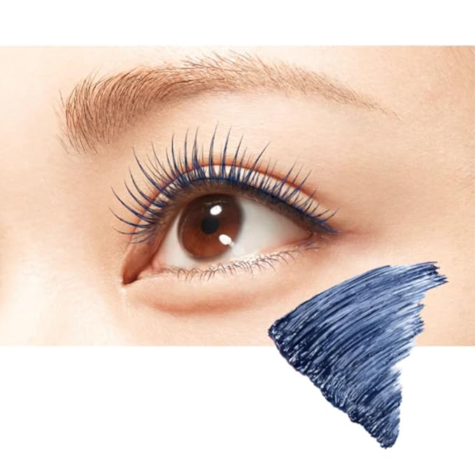 HEROINE MAKE by KISSME Lash Mascara Volume and Length, Smudge Proof & Waterproof Mascara for Women, Eye Makeup Base with Argan Oil, Japanese Organic Fiber, Voluminous Curl-Enhancer, Blue Grey, 1 EA