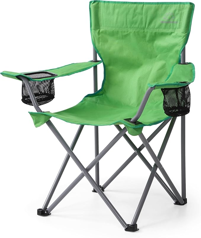 MOUNTAIN SUMMIT GEAR Anytime Chair for Camping, Sports, and The Outdoors w/Carry Bag, Camping Chairs for Adults, Folding C...