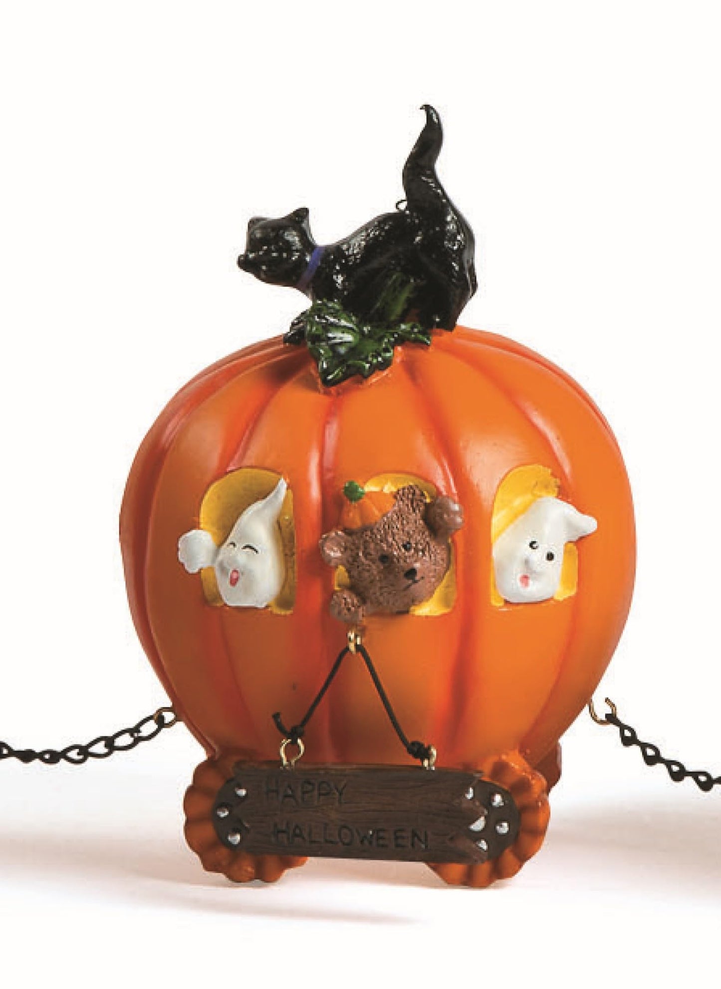 Pumpkin Express Train for Halloween Decorations - Fall Home Decor Table Top Figurines