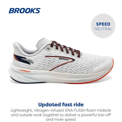 Brooks Men’s Hyperion Neutral Running Shoe - Oyster Mushroom/Black Iris - 13 Medium