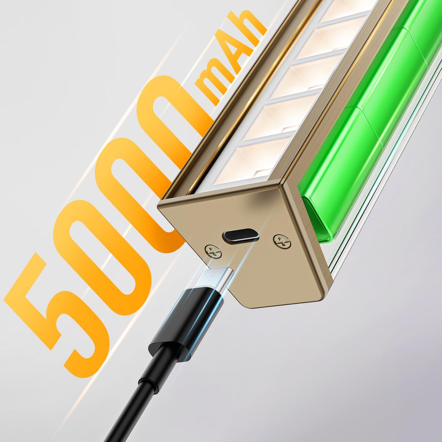 Afyuol Picture Lights for Wall, Brass Battery Operated Picture Light 16in Art Light CCT Dimmable Recharging Battery Wall Light with Remote Control for Living Room Gallery