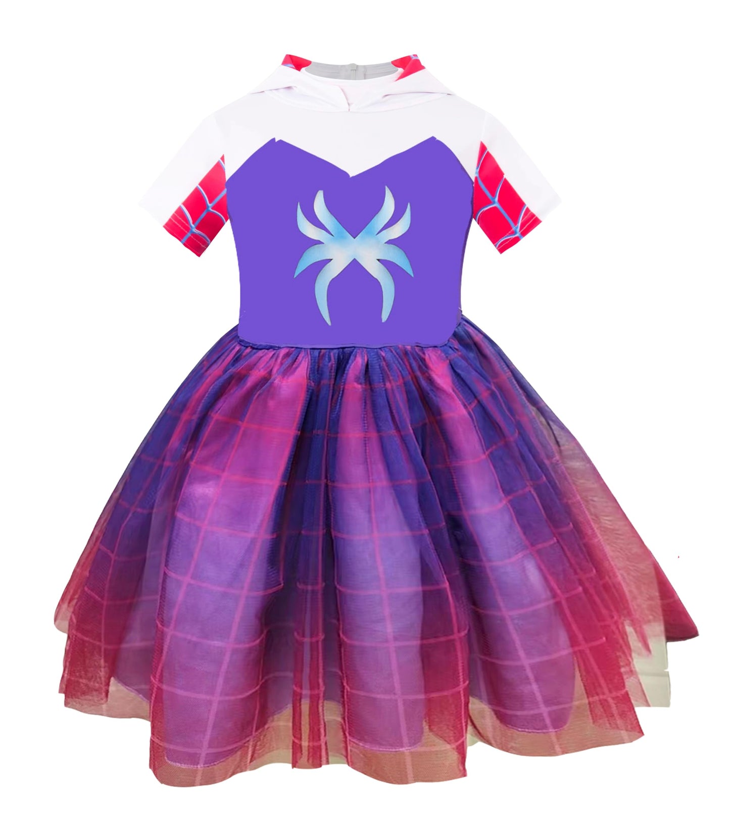Princess Costume for Girls, Princess Hooded TuTu Dress,Halloween Costume, Princess Girl Dress (P, S)