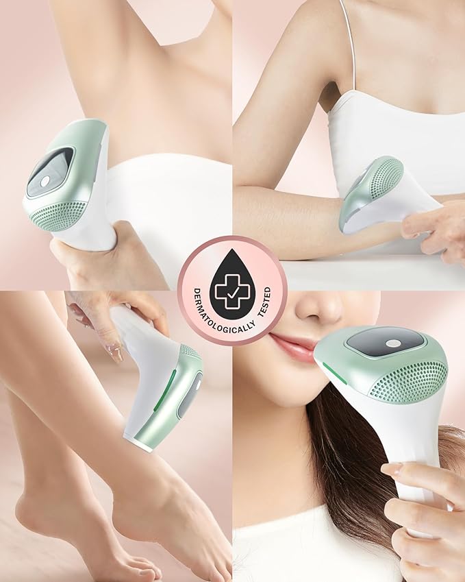 IPL Laser Hair Removal, Painless Hair Remover for Women & Men, Ideal for Armpits, Legs, Face & Bikini, At-Home Long-Lasting Hair Reduction