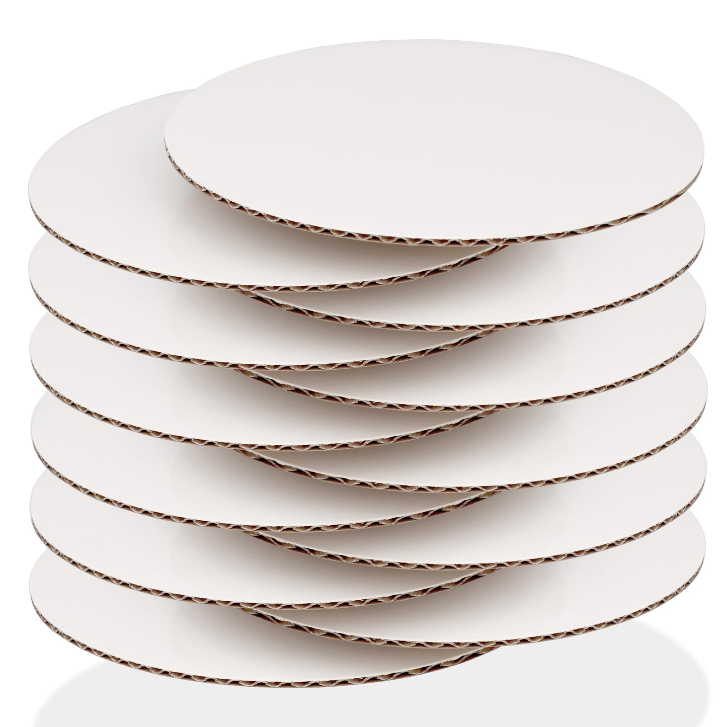 Dulinkas Disposable 6 Inch Round Cake Boards - Sturdy Corrugated White Cake Base - 12-Pack