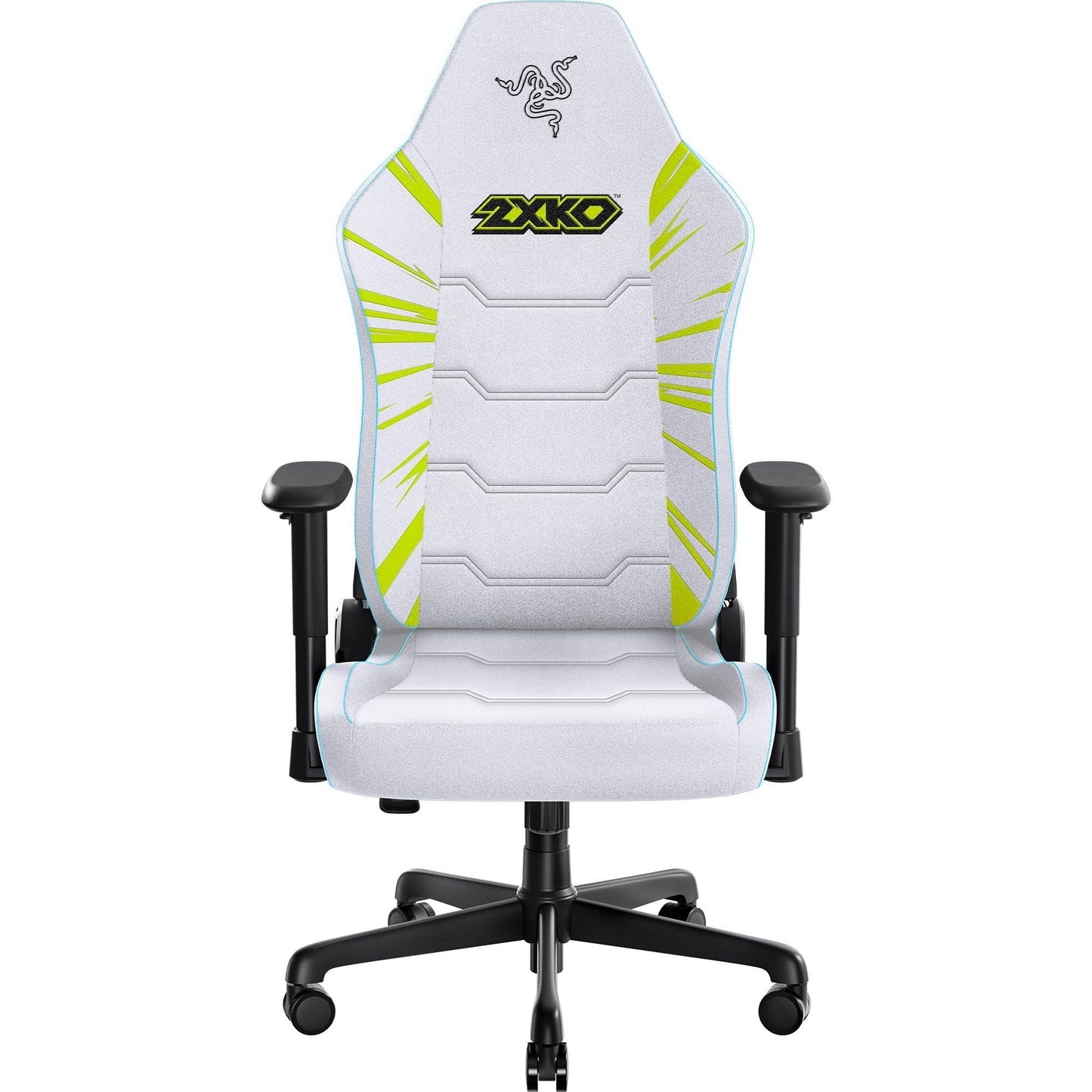 Razer Iskur V2 X Ergonomic Gaming Chair: Built-in Lumbar Support - Widened Seat - High Density Foam Cushions - Adjustable 152 Degree Recline - 2D Armrests - Plush Fabric Finish - 2XKO Edition