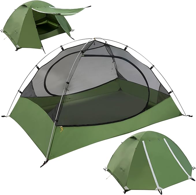 Clostnature Lightweight Backpacking Tent - 1/1.5/2/3/4/6 Person Ultralight Waterproof Camping Tent, 3 Season Large Size Ea...