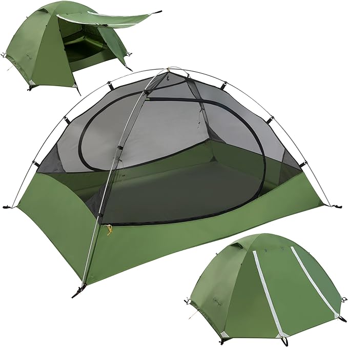 Clostnature Lightweight Backpacking Tent - 1/1.5/2/3/4/6 Person Ultralight Waterproof Camping Tent, 3 Season Large Size Ea...