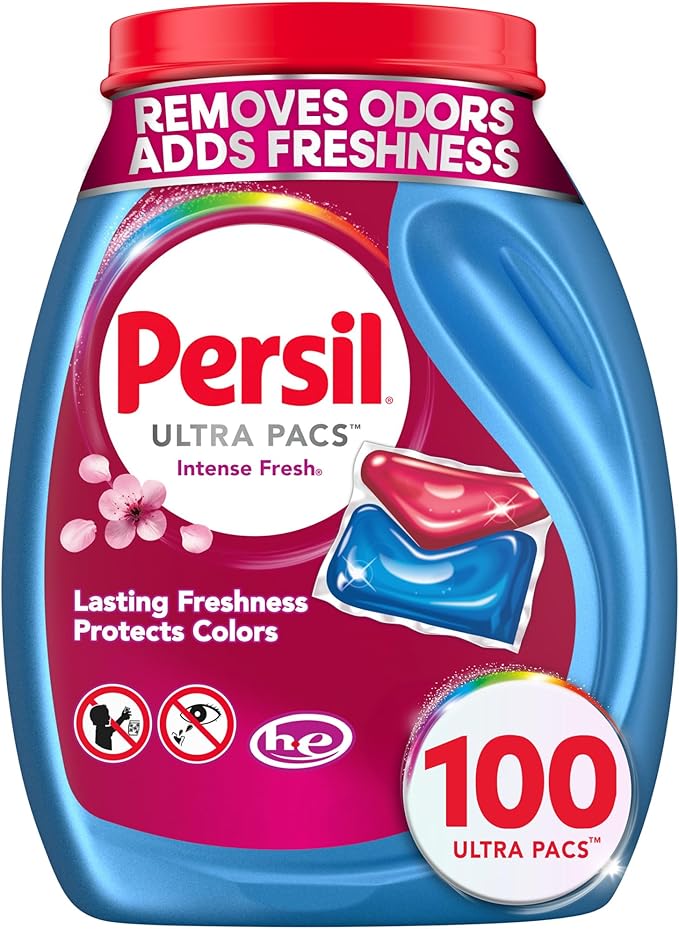 Persil Ultra Pacs Intense Fresh Everyday Clean Laundry Detergent, 100 count