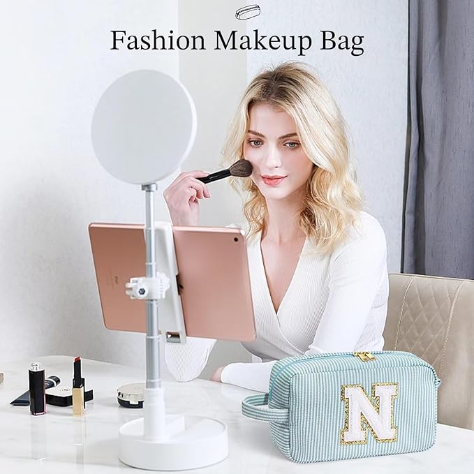 YOOLIFE Gifts for Sister - Birthday Gifts for Sister, Sister Gifts, Sisters Gifts from Sister, Sister In Law Gifts, Personalized Gifts Idea for Women Her, Monogram Initial Makeup Bag for Women D