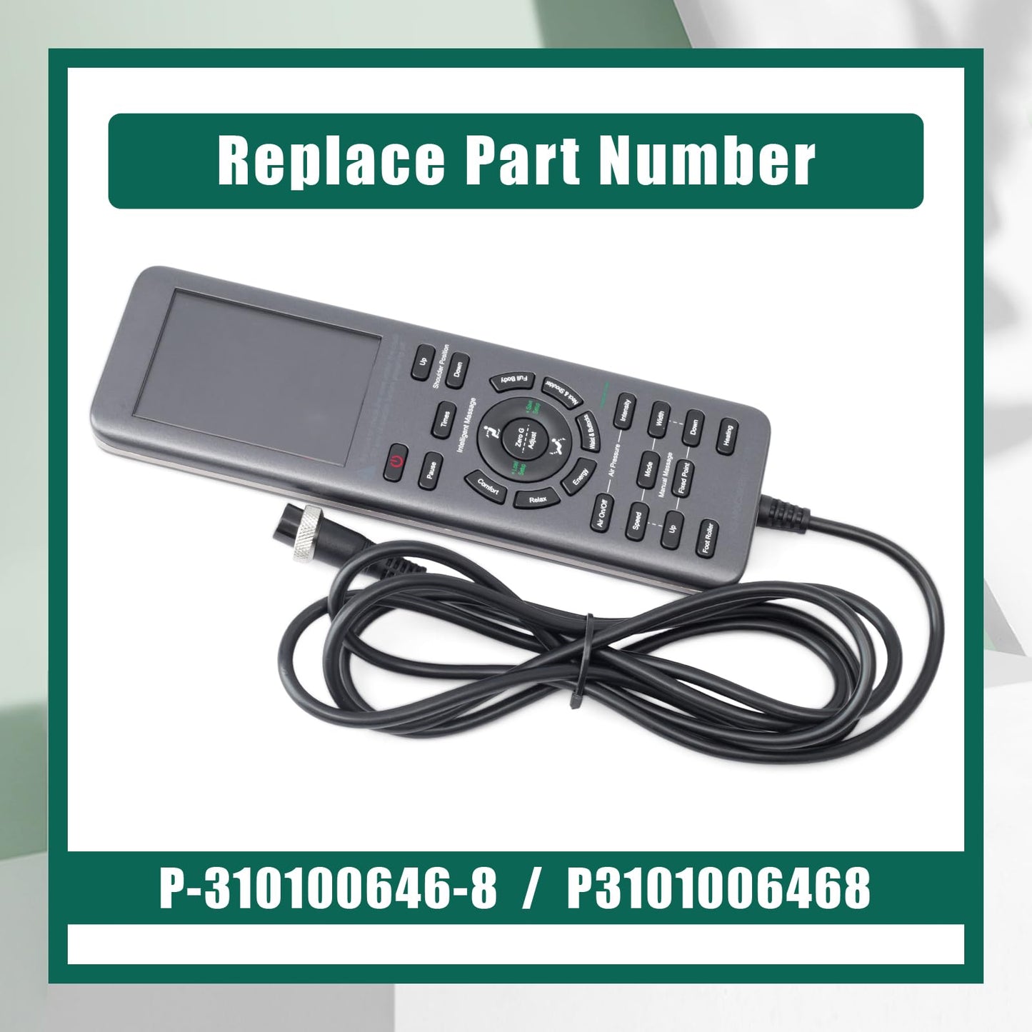 YUXIVCNE P-310100646-8 Remote Control Compatible with Insignia NS-MGC300BK1 NSMGC300BK1 NS-MGC300BN2 2D Zero Gravity Massage Recliner Chair, Replace P3101006468 Wired