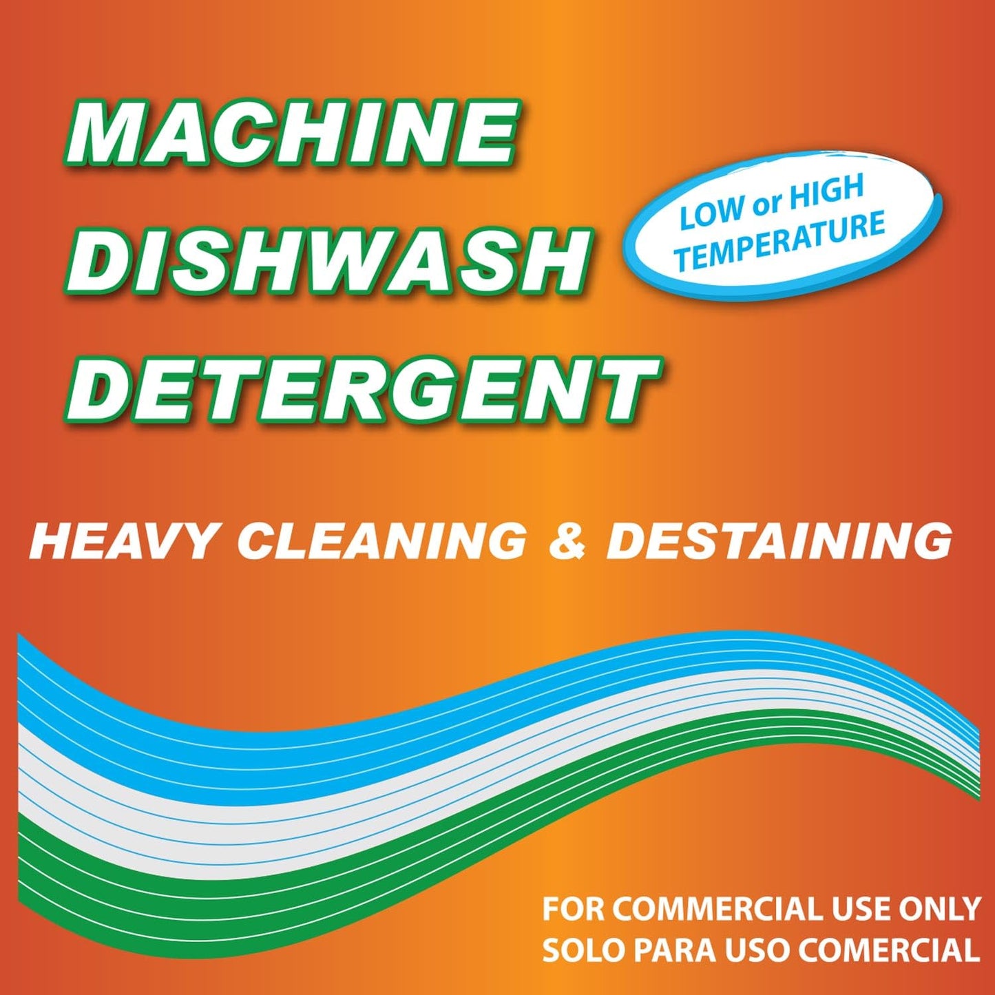 Commercial Industrial Grade Machine Dishwash Detergent - A premium grade detergent for low or high temp dishwash machines-4 gallon case