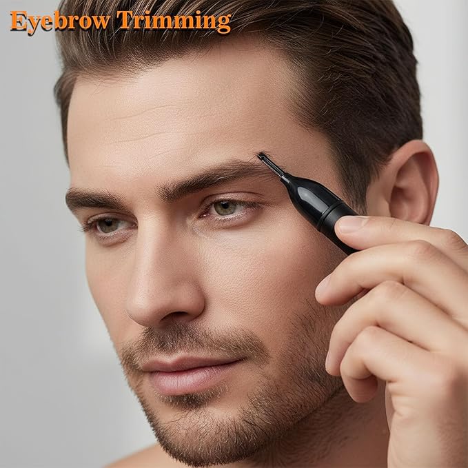 Ear and Nose Hair Trimmer Clipper - 4-in-1 Grooming Tool for Nose Hair, Ear Hair, Beard, Eyebrows, Head Hair, Body Hair, Armpit, Leg (Black)