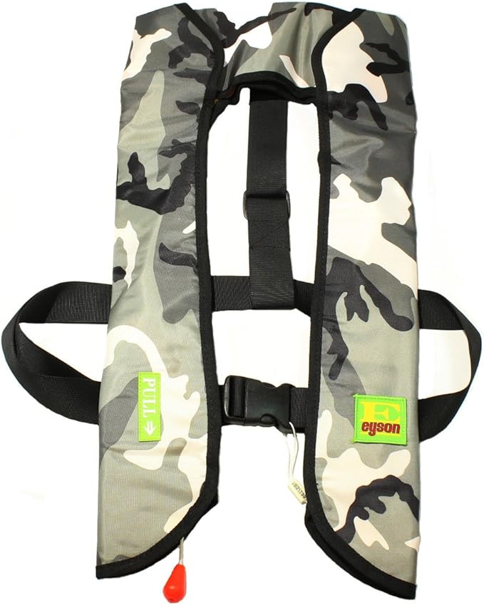 Top Safety Adult Life Jacket with Whistle - Manual Version Inflatable Lifejacket Life Vest Preserver PFD for Boating Fishi...
