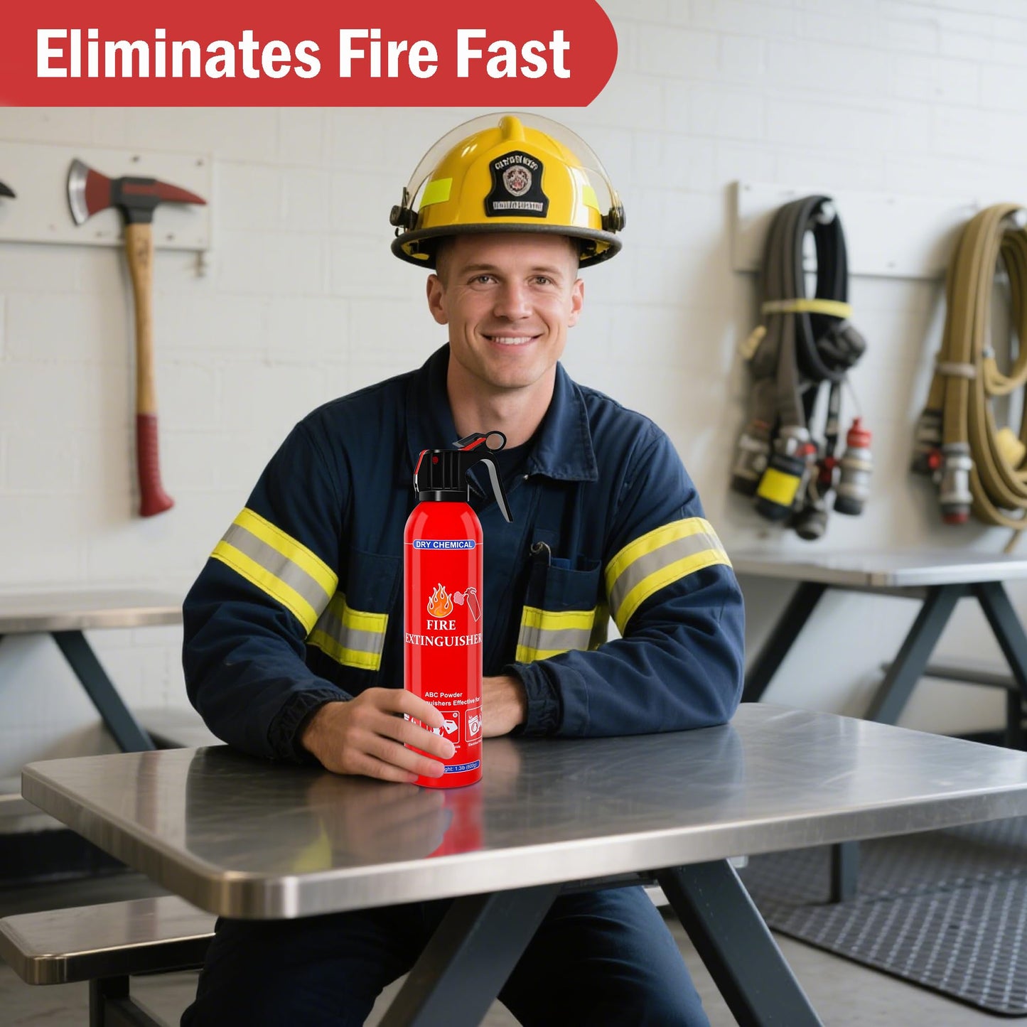 4 Pack ABC Fire Extinguishers for Home & Vehicle, 600ml Dry Chemical Fire Extinguisher with Mounting Bracket – Ideal for Kitchen, Car, Boat, RV & Business Safety
