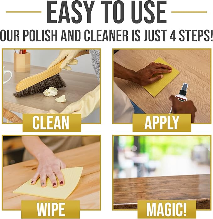Countertops Country Scented Polish and Cleaner Recommended for Wood Furniture, Piano, Woodworks and Cabinets (236 ml)