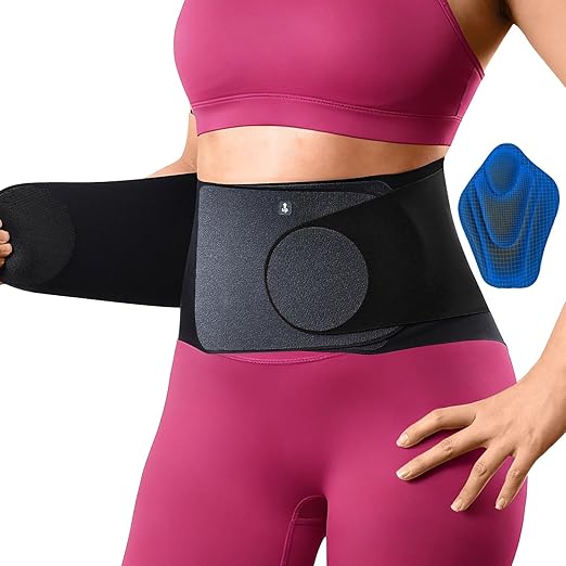 Fitomo 0.5mm Ultra Thin Back Brace for Women Men, Seamless Yoga Fabric for All Day Comfort, Wear under Clothes, Enhanced Lumbar Pad for Lower Back Pain Relief, Sciatica, Posture, Lifting, Black, Size XL