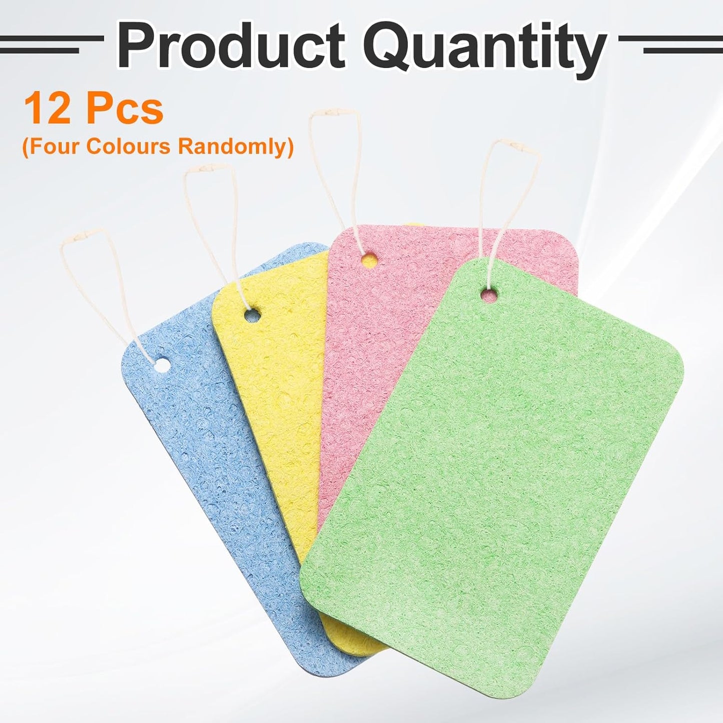 HARFINGTON 12pcs Kitchen Sponges Compressed Non-Scratch Scrub Sponge Dual Sided Cleaning Sponges with Hanging Ring for Household Use for Kitchen Household Bathroom