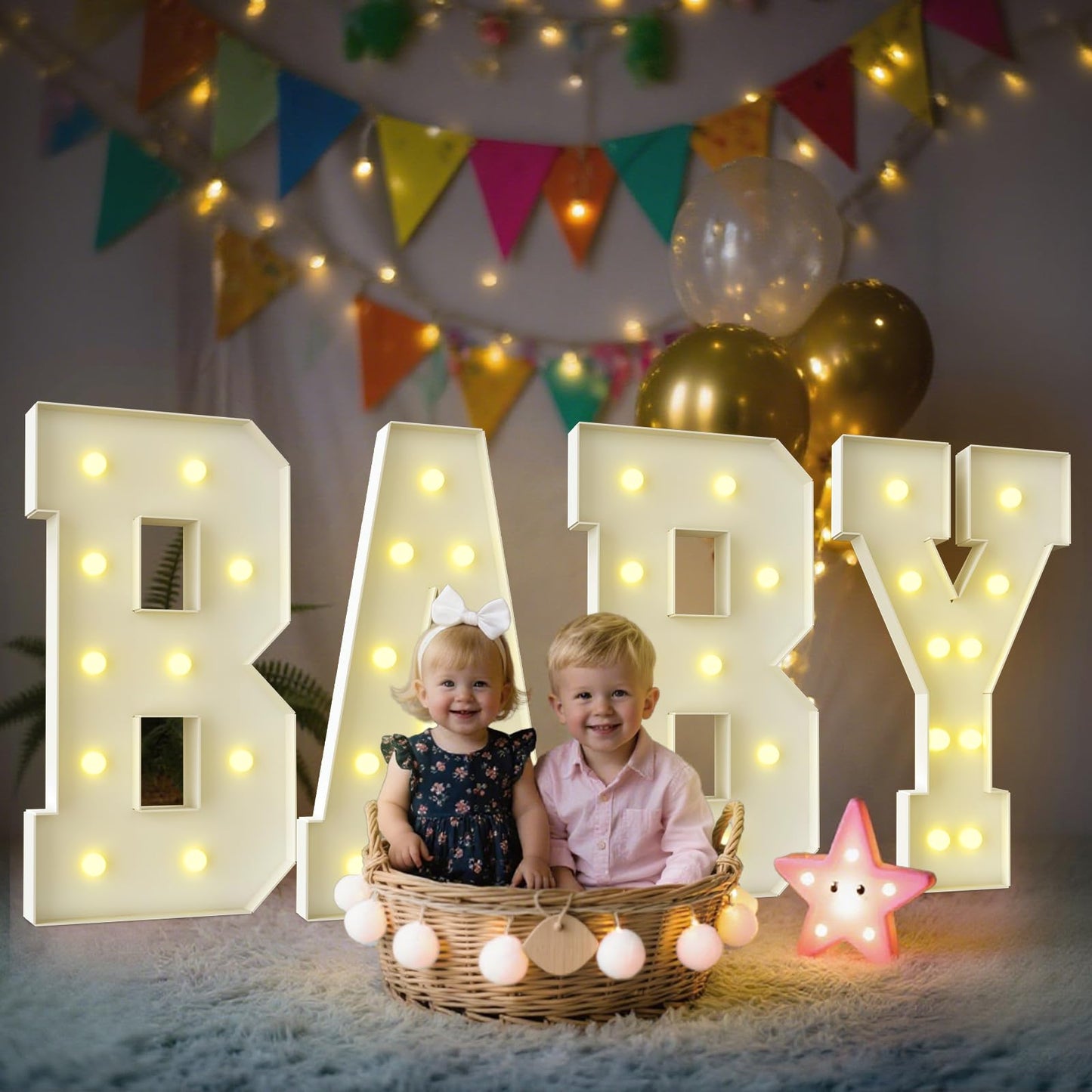 3FT Marquee Light Up Letter,Marquee Letters 3 Feet Tall, Large Led Sign for Party,Birthday Decorations,Graduation,Prom,Baby Shower(Letter D)