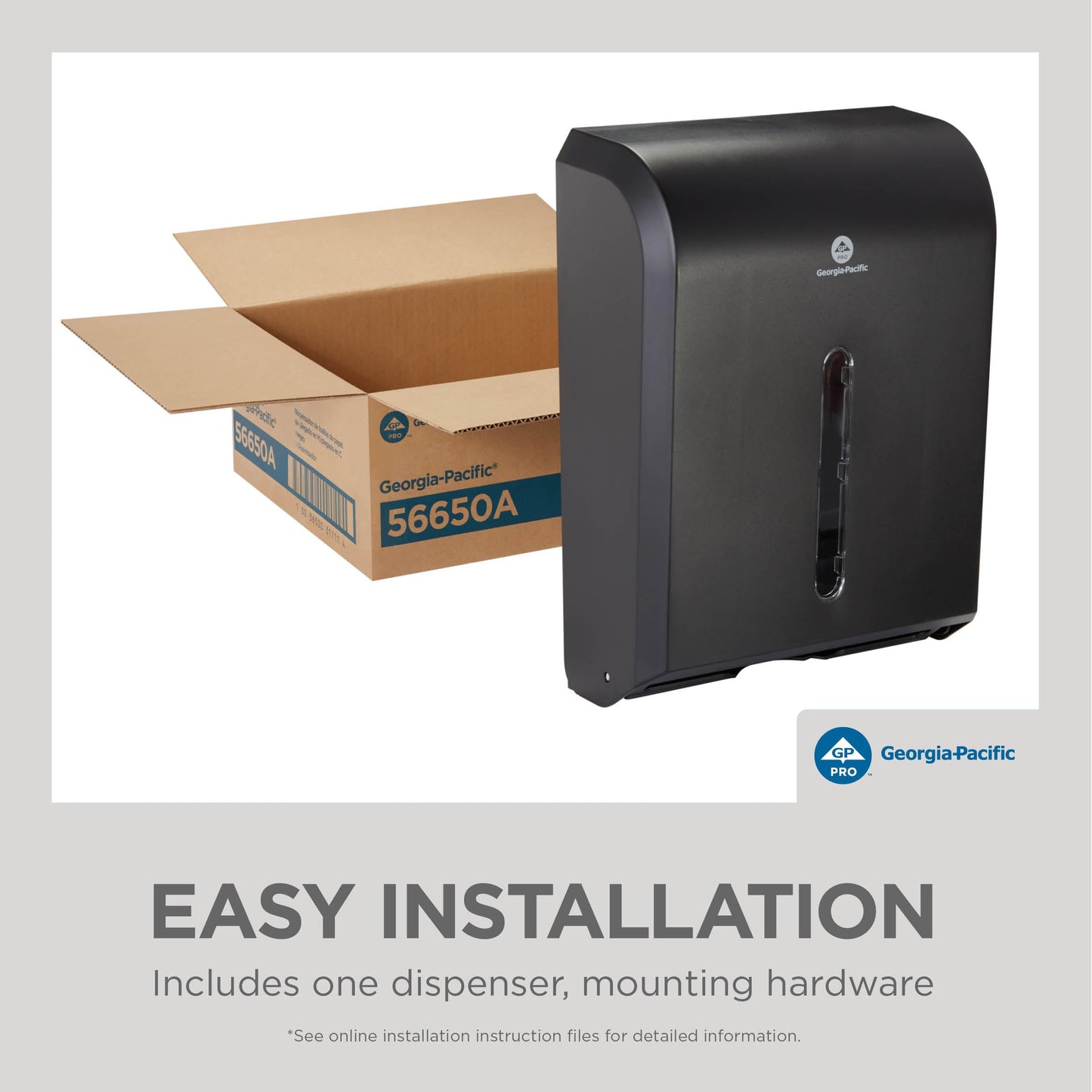 Georgia-Pacific Combi-Fold Paper Towel Dispenser, 56650A, Black