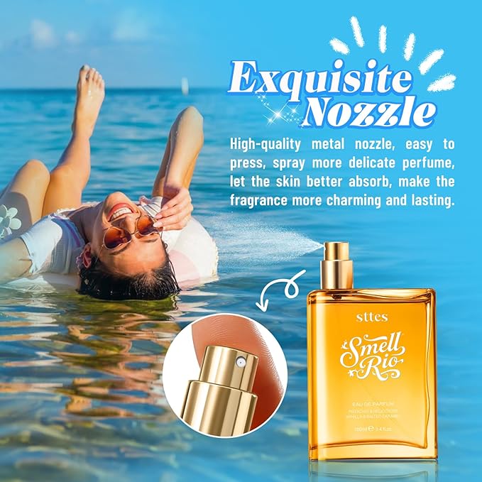 Sttes Perfume 02# (Original 602 Irresistible Sunshine)– Long-Lasting Hair Perfume for Women with Vanilla, Salted Caramel & Gourmet Notes – Sweet Scentual Fragrance Eau de Parfum 100ml (3.4 fl oz)