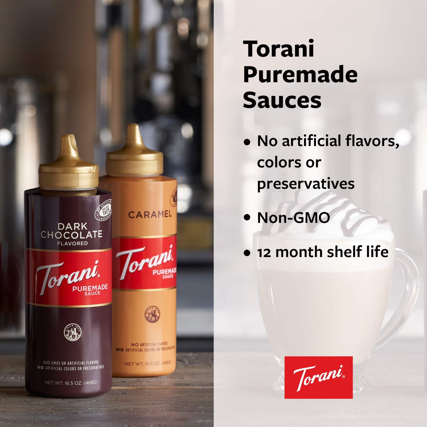 Torani Sugar Free Sauce, Caramel, 64 Ounces