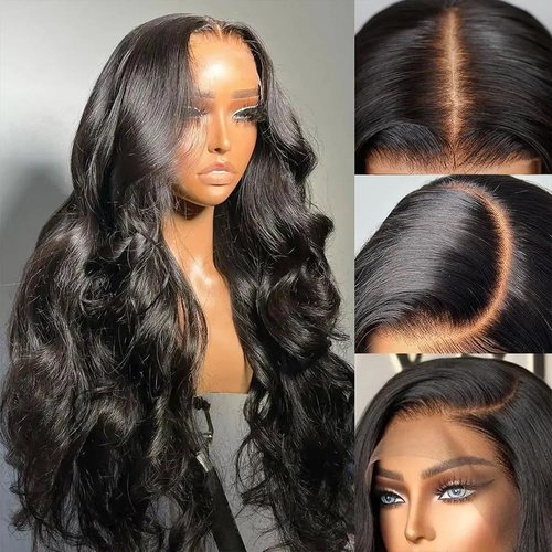 virginess 13x4 Body Wave Lace Front Wigs Human Hair Pre Plucked 180% Density HD Transparent Lace Frontal Wigs Human Hair for Women Glueless Wigs Human Hair With Baby Hair 18 Inch