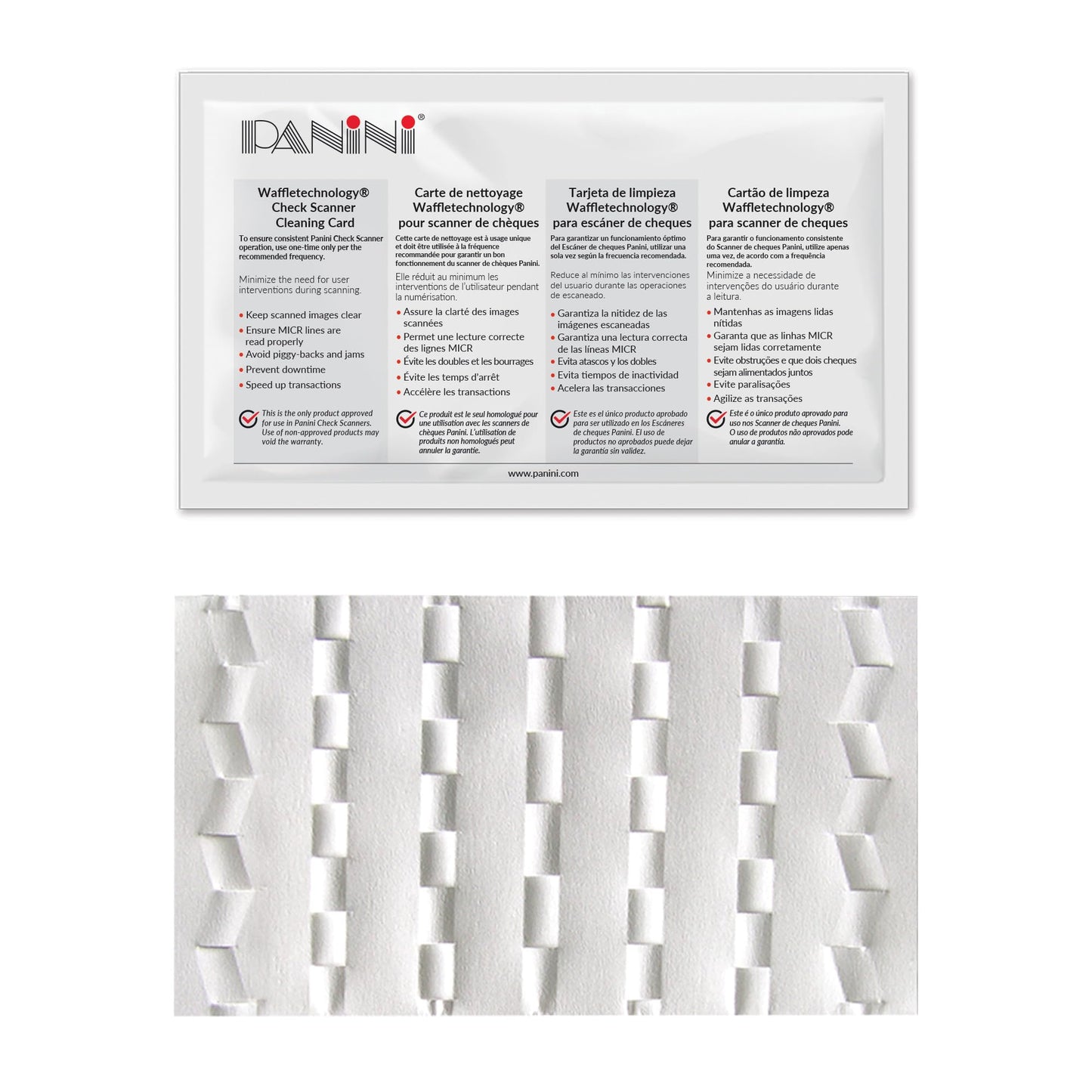Panini Check Scanner Cleaning Cards (15)
