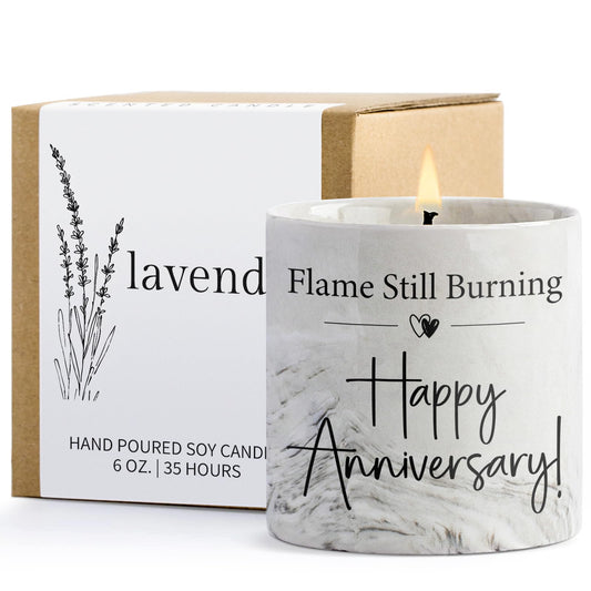 Anniversary Candle - Aniversario Gifts for Men, Women & Couples - Romantic Gifts for Him, Her - 6oz