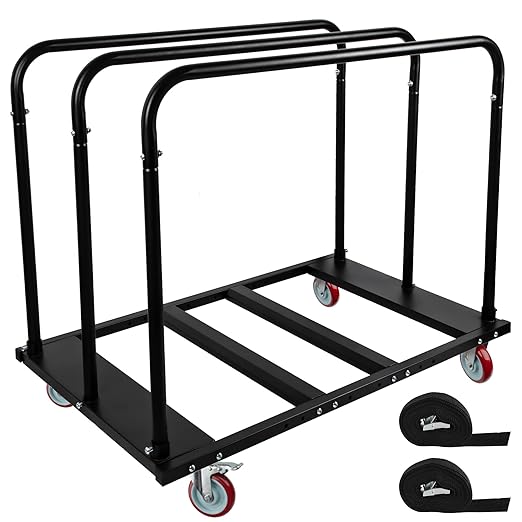 Eastrexon Folding Table Cart, Heavy Duty Table Dolly w/ 5" PU Swivel Wheels, Drywall Dolly Cart w/ 1800 LBS & 10 Table Cap...