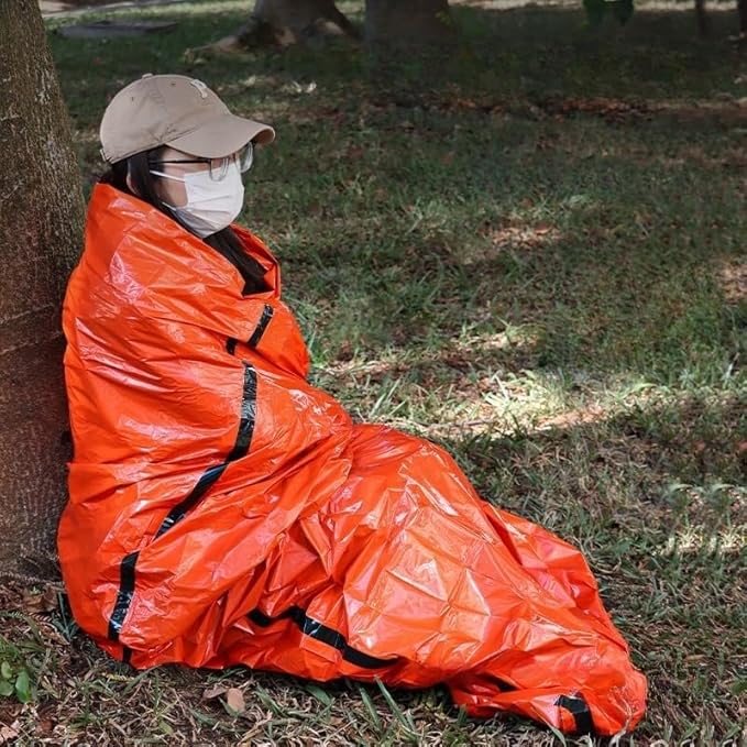 Sleeping Bags, Portable Sleeping Bag Waterproof Blanket for Camping Hiking and Other Outdoor Activities, Orange