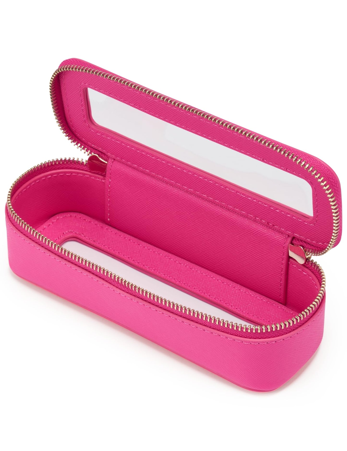 Popvibe Clear Makeup Bag Travel Cosmetic Case Transparent Toiletry Bag with Zipper, Portable Make Up Organizer Traveling Compact Car Bag for Essentials