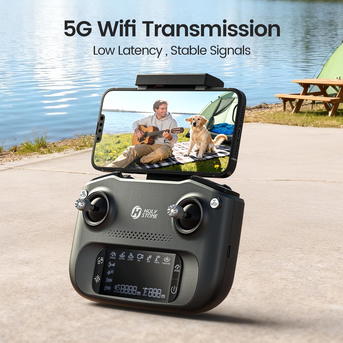 Holy Stone HS175G GPS Drone With 4K EIS Camera For Adults, 249g Foldable RC Quadcopter With Auto Return, Follow Me, 90 Mins Flight Time, Battery Fast Charge, Headless Mode