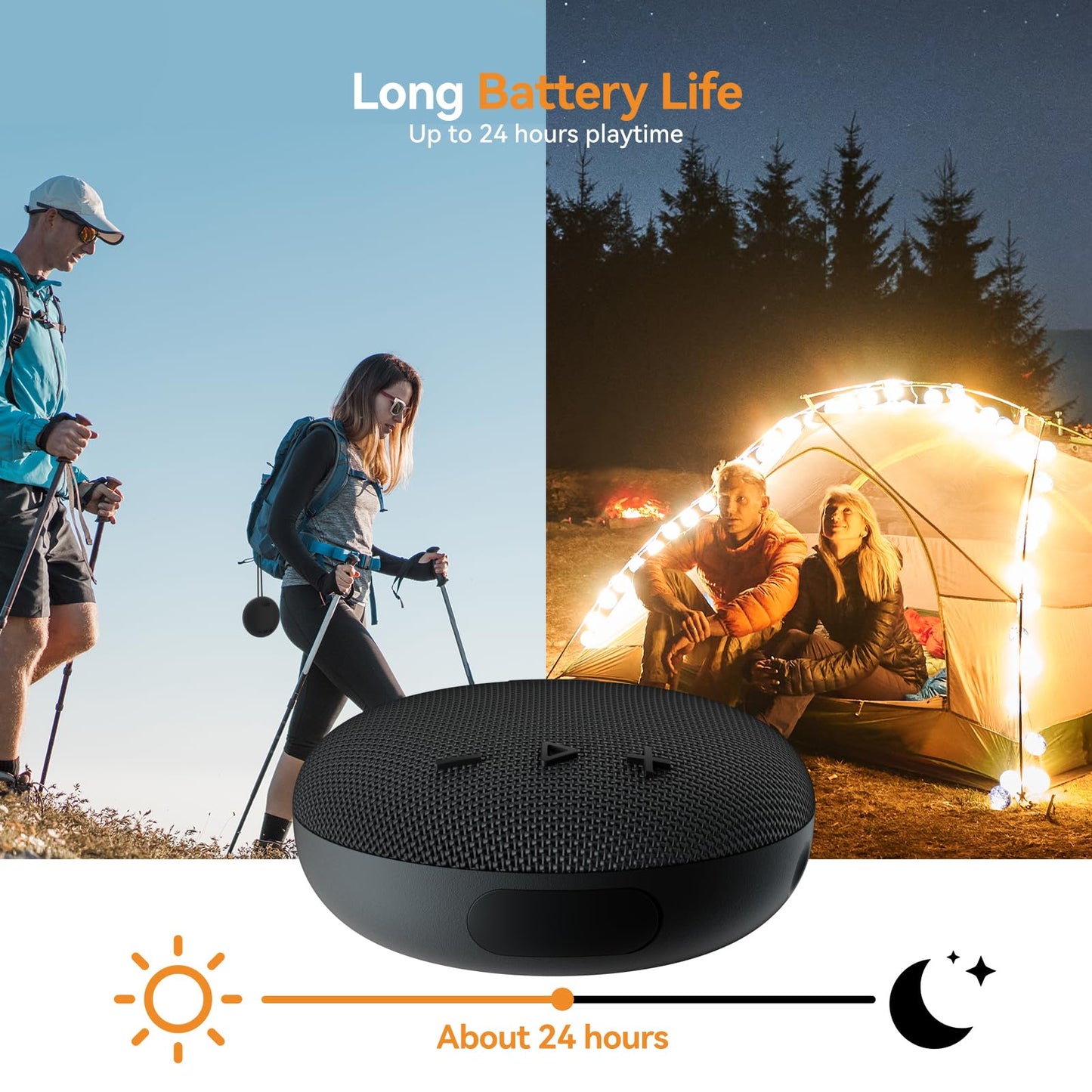 Shower Speaker IPX8 Waterproof Bluetooth 5.3 Portable Speaker with Loud HD Sound and Robust Bass, 24H Playtime for Outdoor Activities